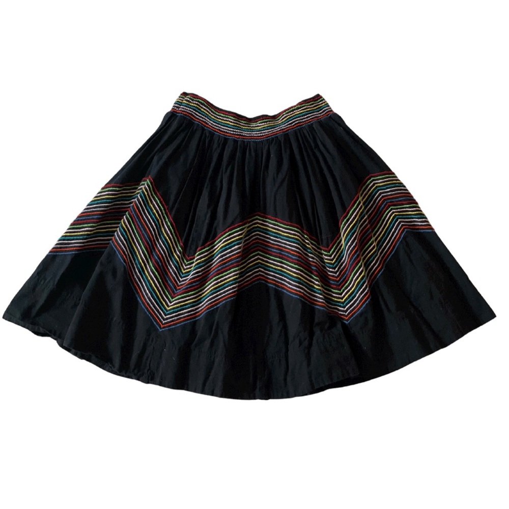 Lithe for Anthropologie striped circle skirt